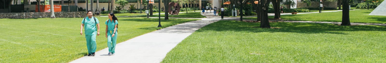 walking on campus